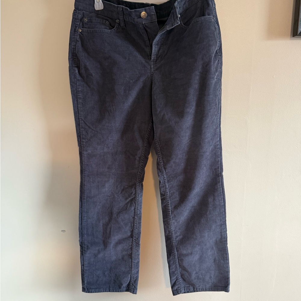 L.L. Bean Slate Blue Corduroy Trousers